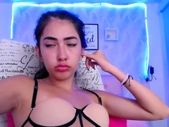 Awesome Teen With Big Boobs Dildo Masturbation