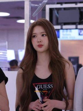 Korean beauty with long hair