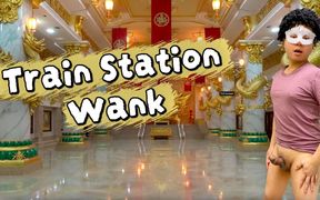 The Train Station Toilet Saved a Man After Getting His Cock Hard