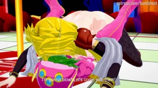 Megaman X DiVE's Marino joins Marty for a wet and sticky pole dance