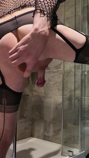 I Masturbate My Ass and Cum! Fantastic Lingerie!