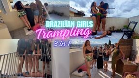 Brazilian multi Girls Trampling 3 in 1 - Feat Goddess Marcy, Goddess Val, Lady Frosty, Pezinhos da Ro, Amazon Lorrayne, Queen Kelly Cakes, Joey Feetgirls