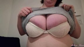 Step-bro tight bra bounce
