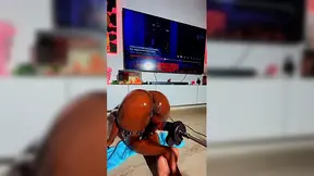 Sex machine gives a hard fast fuck to her tight wet pussy