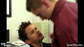 Hottie gay gets ass spanked and fucked