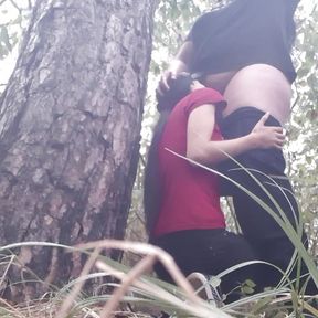 We hid under a tree from the rain and we had sex to keep warm - Lesbian-illusion