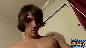 Straight twink Jay Marx smoking and jerking off big cock