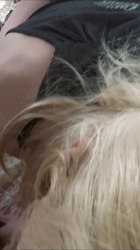 Kinky Blonde Gets Her Ass Creamed While Washing a Car