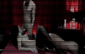 Busty hostess gets sweet and joins in the whore and her tourist