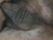 Black Chub with a hairy ass mild contractions