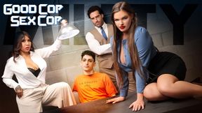 Cops Cece & Tokyo Roughing Up Nick’s Dick Until He Spills His Load