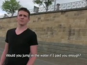 CZECH HUNTER 353 -  Hunk Gets Paid To Suck Cock And Fucked Bareback Outside