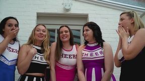 Cheerleaders give small penis humiliation