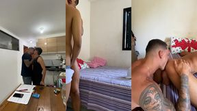 ele pagou o servico de manutencao do apartamento dando o cuzinho