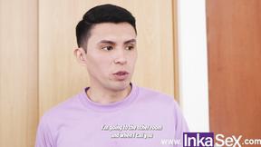 ”Sexy stepbrothers are found fucking in their Stepfather's bed.”