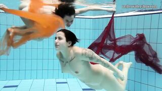 Two Hotties Submerged Underwater