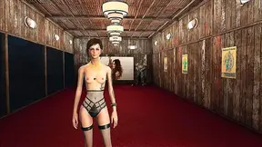 Curvy Brunette Struts Fallout 4 Style in Seductive Anime Fantasy Outfit
