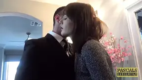 Fancy English whore rammed in pussy and mouth