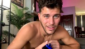 couch wank and cumshot