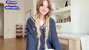 Soft Cute Girl Continue Rubbing Her Virgin Pussy. So Shy