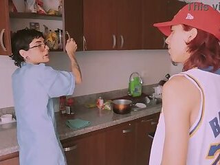 The cleaning lady is a total whore