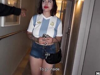 An Argentinian Gal Banged In double penetration For Liking A Episode Discriminating French Football Team Ebony Players !!!