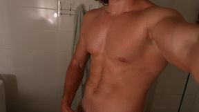 slow wanking session in the shower of hot guy (video without blurring)