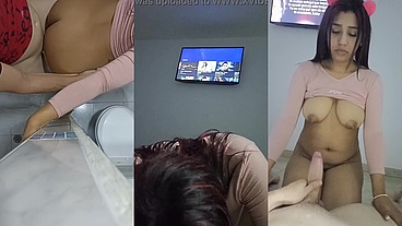 my neighbor discovers me cheating on my girlfriend for this video she is from new york