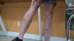 Calves and folding laundry