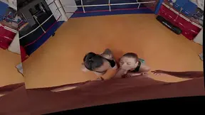 Brunette goddess gets a hot gym threesome