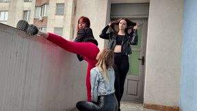 Submissive Nerd Girl Worships Two Girls' Asses and Pussies Outside (MP4 HD 1080p)