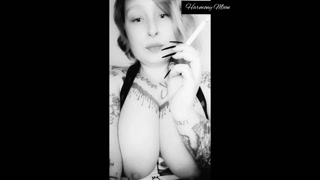 Smoking and playing with my selfie camera