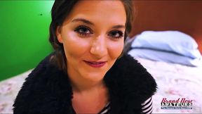 kylie brunette coed hotel sloopy deepthroat greedy cum swallow!