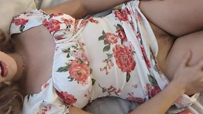 Bored housewife plays with herself and talks dirty