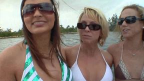 Crazy lesbian orgy in a yacht