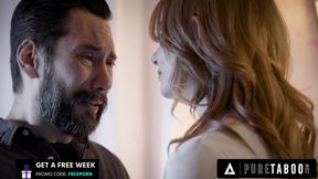 PURE TABOO Depressed Widower Uses Stepson's Rizz To Fuck His Late Wife's Look-alike Lacy Lennon