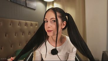 She'_ll show you how she does two braids