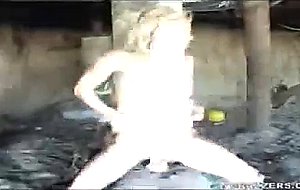 Crista Moore flashing her goodies to horny passers