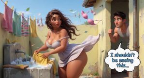 Stepmom's No-panties Secret Leads to Intense Passionate Forbidden Home Encounters (ai Generated)
