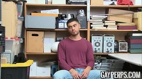 Officer impales perp on his big black dick for barebacking