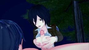 AOT Mikasa Hentai Parody: Mikasa Goes the Extra Mile to Pleasure the Corp