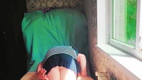 Cute Femboy Showing off Lace Gloves Playfully