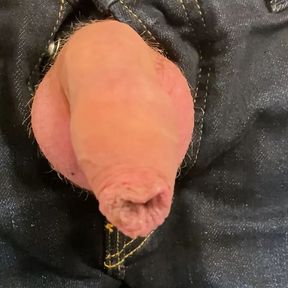 Foreskin play of little cock