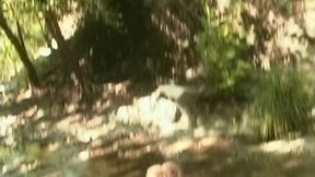 Blonde Babe Rims and Sucks Cock Outdoors