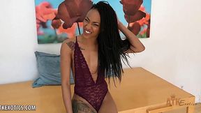 Skinny ebony Nikki Darling's dirty solo secrets revealed