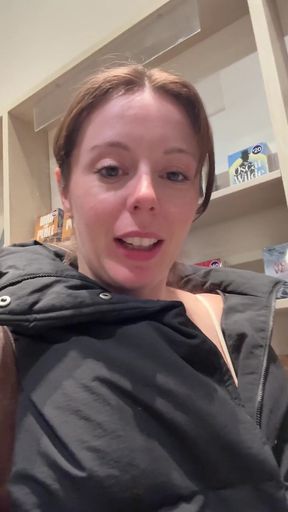 Shopping for Books with My Vibrator in! Hopefully I Don't Cum Too Loud!