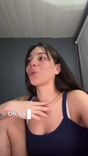 Disgusting small cock insulted by angry woman
