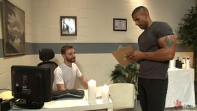 Muscle hunk gets a four hand massage with happy and unhappy endings