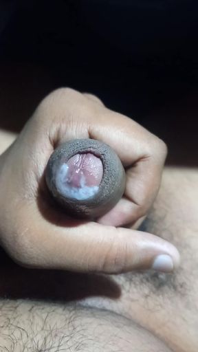 Indian black big dick cumshot masturbation