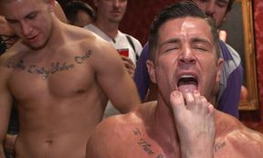 Muscular DILFs pose hot in their first gangbang play